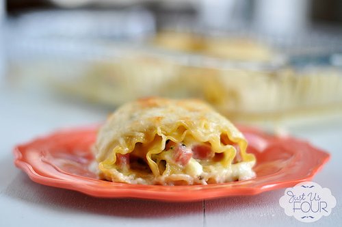 Ham and Swiss Lasagna Rolls Recipe