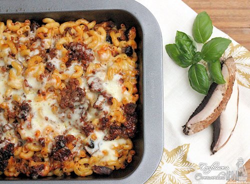 Baked Cheeseburger and Mushroom Pasta Recipe