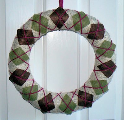 Fall Argyle Wreath