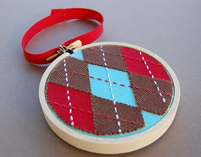 Argyle Applique Ornament