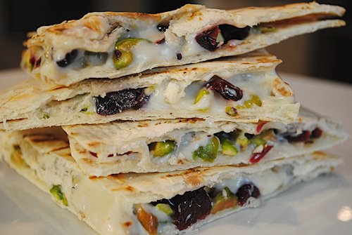 12 Grilled Cranberry-Pistachio Quesadillas