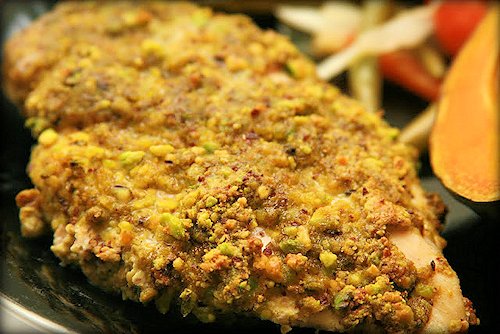 2 Pistachio Crusted Baked Chicken