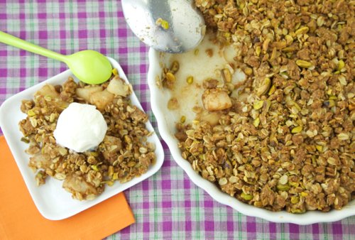 3 Pear and Pistachio Crisp