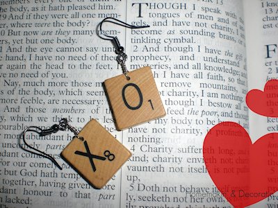 Scrabble Tile Earrings