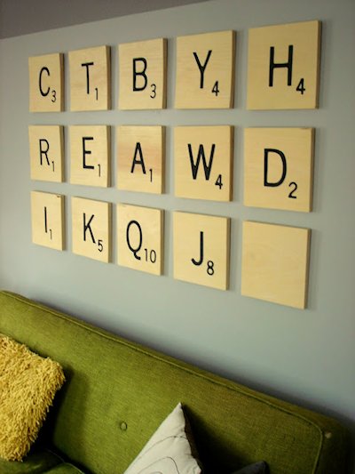 Over-Sized Scrabble Wall Art