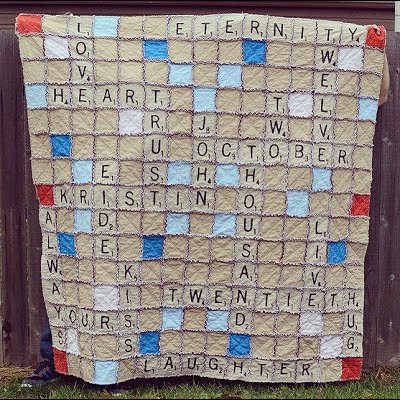 Scrabble Rag Quilt