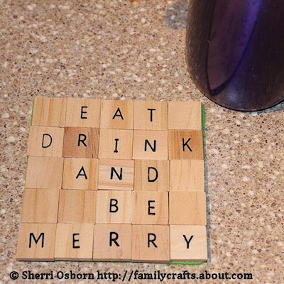 Scrabble Tile Coaster Craft