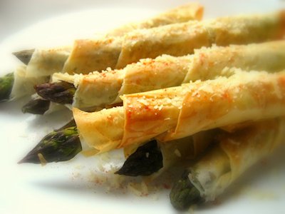 Phyllo Wrapped Asparagus