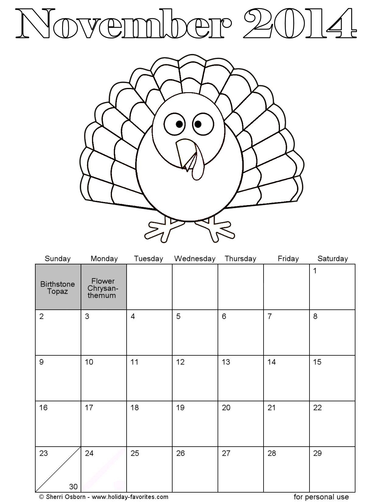 calendar coloring pages - photo #47