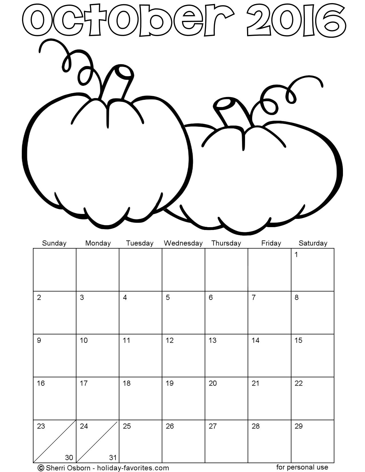 october coloring pages pumpkin - photo #5