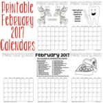 Printable February 2017 Calendars 250