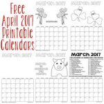 Free April 2017 Printable Caledar Pages 250