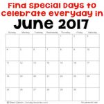 June 2017 special days and holidays 250