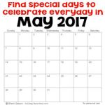 May 2017 special days to celebrate 250