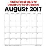 august 2017 specialdays to celebrate 250